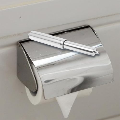 Housoutil Spring-Loaded Toilet Tissue Holder Rod 2Pcs Stainless Steel Replacement