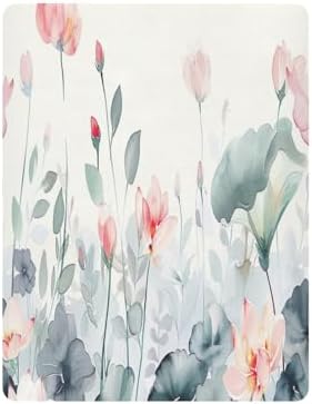 Wassud Watercolor Floral Crib Sheets Set