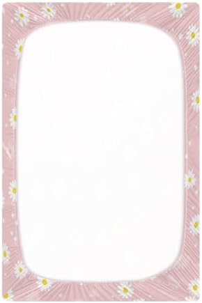 Jihqo Pink Daisy Crib Sheets Pack N Play Set