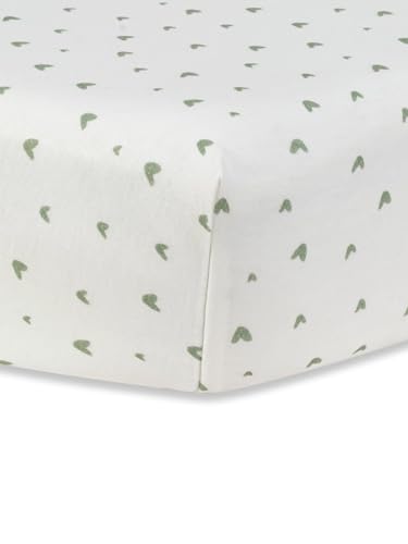 Under The Nile Organic Cotton Playpen Sheet - Hearts 37x29