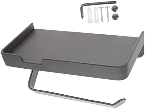 Stainless Steel Wall Mounted Toilet Paper Holder with Shelf 1