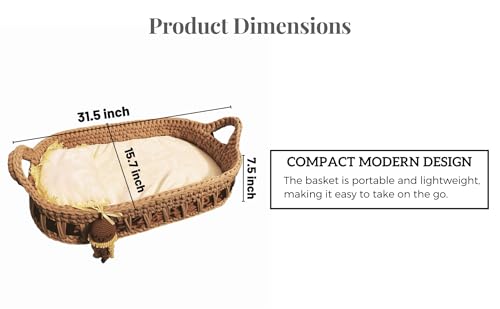 Premium Baby Changing Basket with Cushion Blanket
