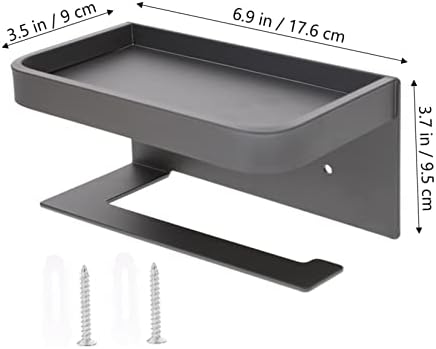 Tofficu Wall Mounted Toilet Paper Holder with Shelf 1