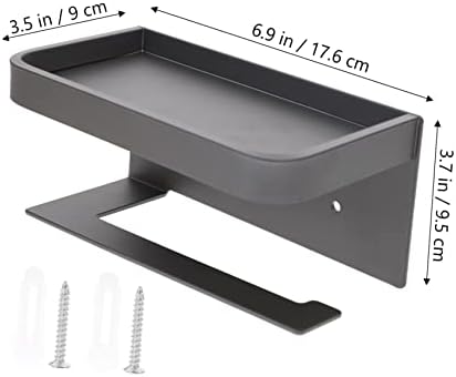 Mipcase Toilet Paper Holder with Shelf Wall Mount