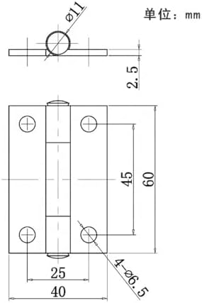 FANGZHNHT 25 Inch Stainless Steel Cabinet Door Hinge 1Pcs