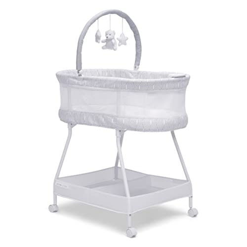 Delta Children Curve Bassinet WhiteGrey