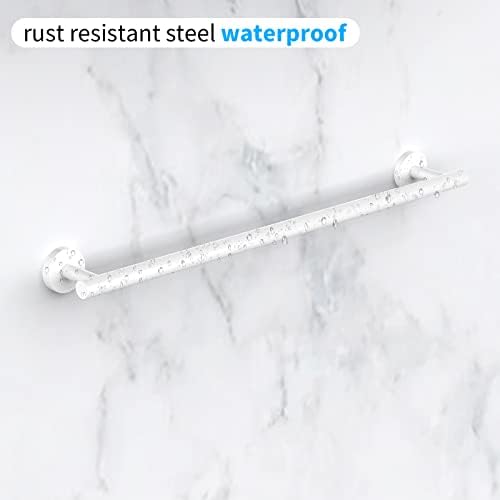 Cilee 2 Piece 24 Inch White Towel Bar Set
