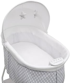Delta Children Deluxe Soothing Dreams Bassinet with Nightlight and Music