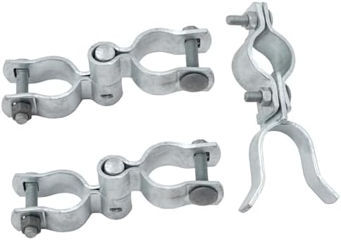 VIVIDA 1-38 Chain Link Gate Hinge Latch Kit Galvanized Steel