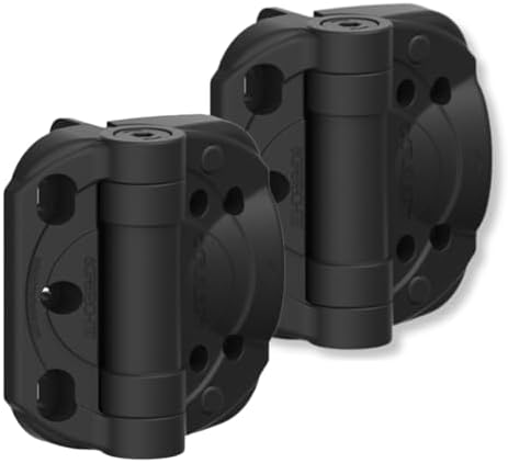 Safetech Hardware CoilKlik Self-Closing Gate Hinges - Black
