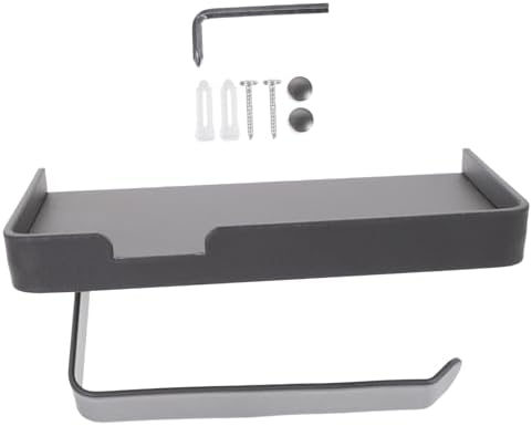 Wall Mounted Toilet Paper Holder with Storage Shelf