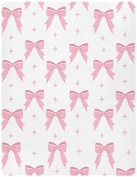 Jihqo Ribbon Bows Crib Sheets Pack N Play Set