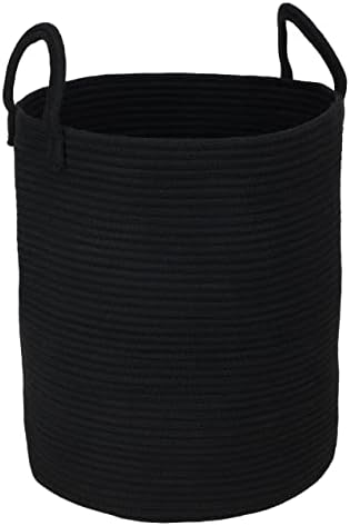 XUANGUO Black Cotton Rope Laundry Hamper