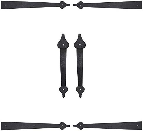 WINSOON Black Steel Garage Door Hardware Set