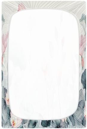 Wassud Watercolor Floral Crib Sheets Set