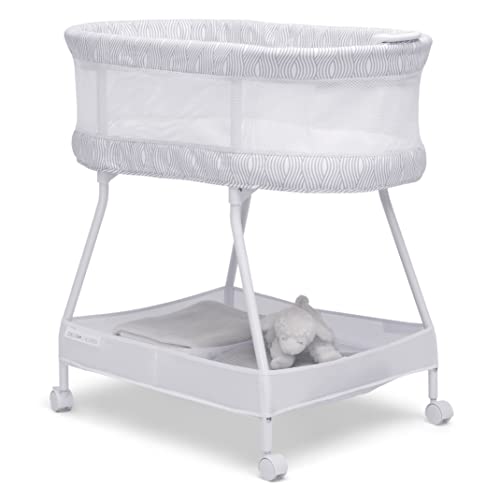 Delta Children Curve Bassinet WhiteGrey