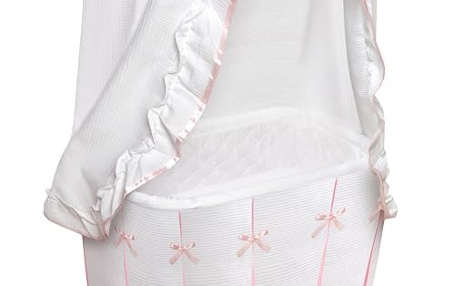 Badger Basket Majesty Canopy Bassinet with Storage and Mattress