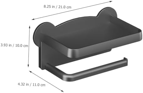 Wall Mounted Toilet Paper Holder with Shelf for Bathroom
