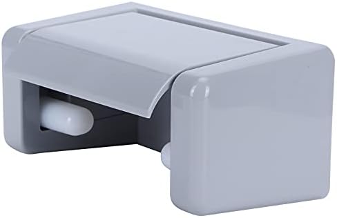 Enforose Paper Towel Holder Wall Mounted with Storage Shelf Grey