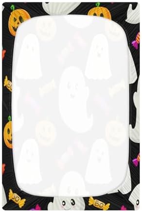 FUGIDOG Halloween Boo Crib Sheets for Baby
