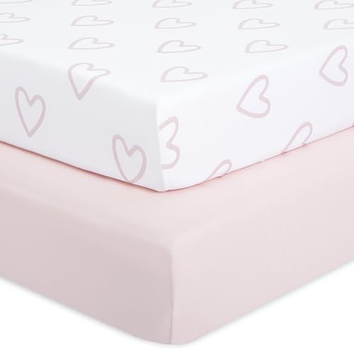 Evolur I Heart You Crib Sheet Set 2 Pack