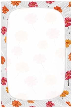 Wassud Flowers Pattern Crib Sheets 27x39 Inch