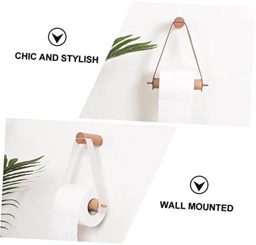 Hemoton Modern Wooden Toilet Paper Holder 1