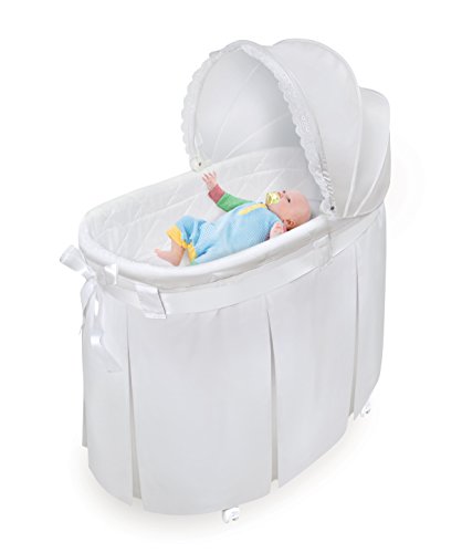 Badger Basket Wishes Rocking Bassinet Bedside Sleeper - White