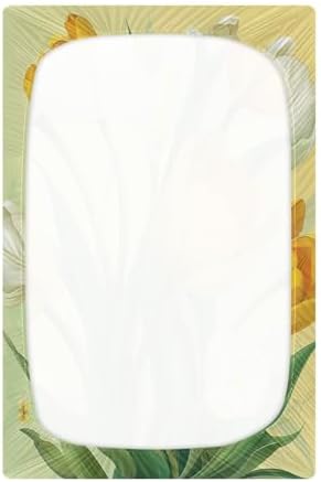 Wassud Yellow Tullips Crib Sheets for Boys Girls