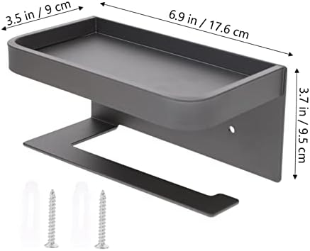 Space-Saving Wall-Mounted Toilet Paper Holder with Shelf 1