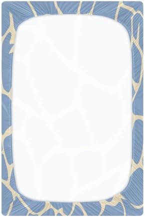KICPOAY Fitted Crib Sheets with Giraffe Skin Pattern