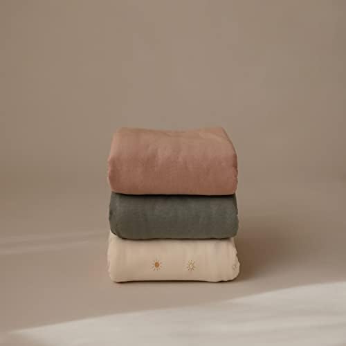 Mushie Stretchy Baby Swaddle Blanket 47x47 Natural