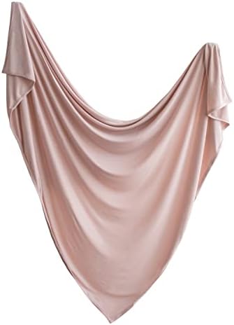 Mushie Stretchy Baby Swaddle Blanket Blush