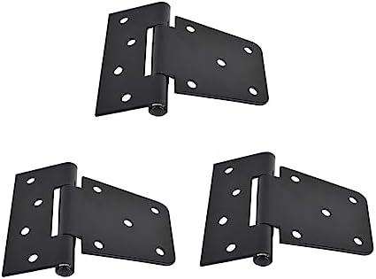 3pcs Heavy Duty Cast Iron Gate Hinges Black