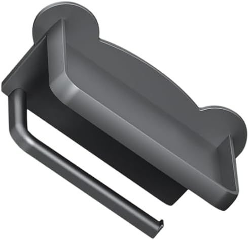 HOMSFOU Grey Toilet Paper Holder Wall Mount Organizer