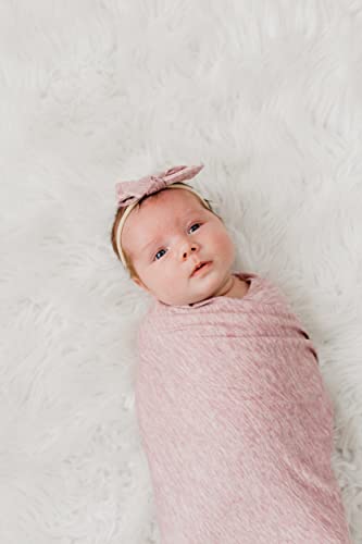 Copper Pearl Swaddle Blanket - Soft Stretchy Receiving Blanket for Baby Girl