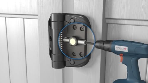 Safetech Hardware CoilKlik Self-Closing Gate Hinges - Black