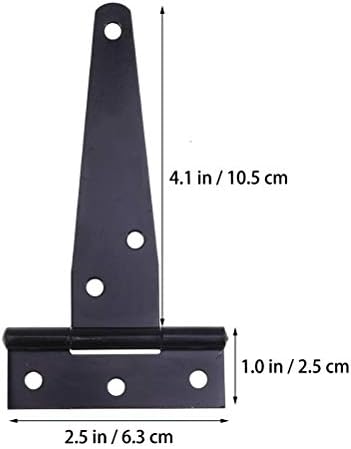 LCARY 12Pcs 4In T Shaped Rustproof Gate Hinges 1