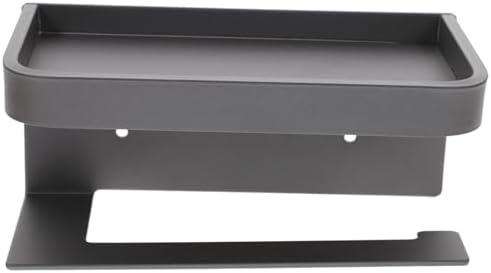 Space-Saving Wall-Mounted Toilet Paper Holder with Shelf 1