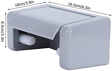 Enforose Paper Towel Holder Wall Mounted with Storage Shelf Grey
