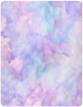 Wassud Lavender Tie Dye Crib Sheets for Boys Girls