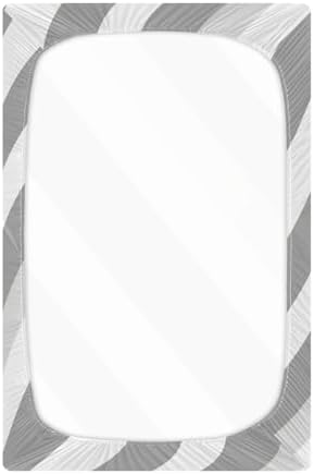 Wassud Gray Stripes Crib Sheets 27x39