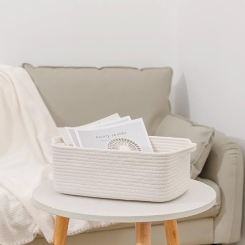 CubesLand Woven Cotton Rope Basket 14x10x708 Inches