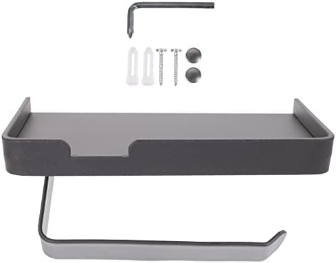 Sturdy Toilet Paper Holder with Wall Mount Shelf