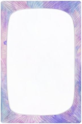 Wassud Lavender Tie Dye Crib Sheets for Boys Girls