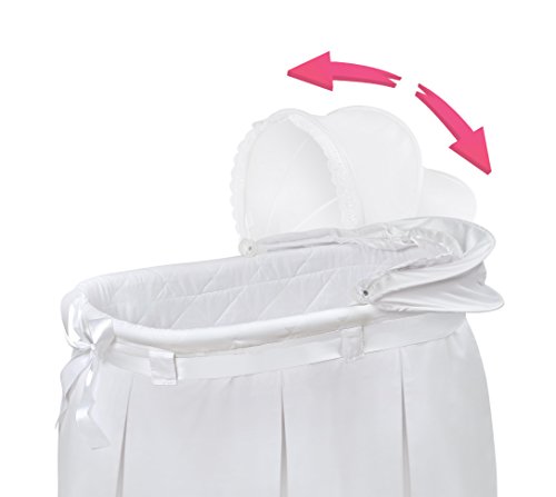 Badger Basket Wishes Rocking Bassinet Bedside Sleeper - White
