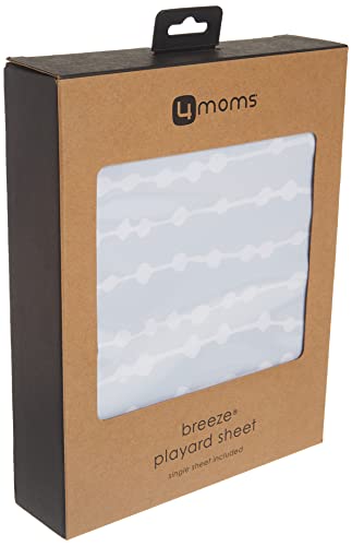 4moms Breeze Playard Sheets - Grey Beads Plush Waterproof