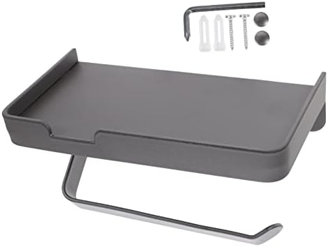MAGICLULU Wall Mount Toilet Paper Holder with Storage Shelf