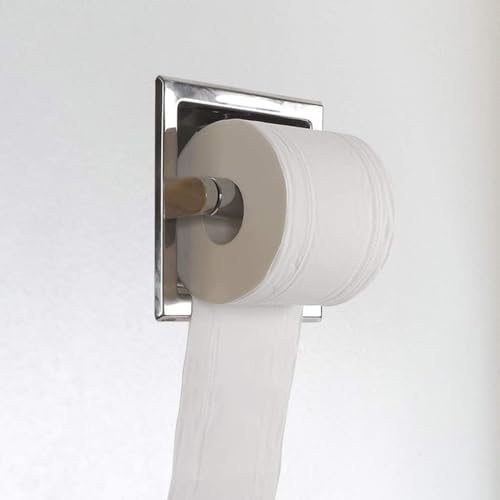 GSHLLO 2 Pcs Toilet Paper Holder with Spring Loaded Roller and Chrome Finish