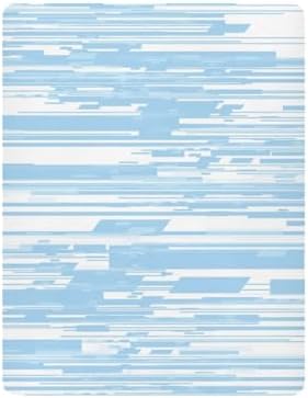 Abstract Blue Lines Fitted Crib Sheets for Baby Toddler